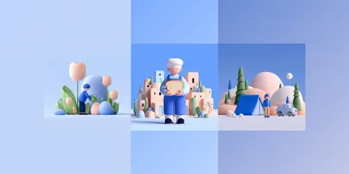 Soft Pastel 3D Story Scenes generated by midjourney