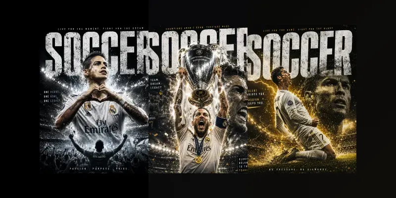 Cinematic Soccer Athlete Poster Makers generated by undefined