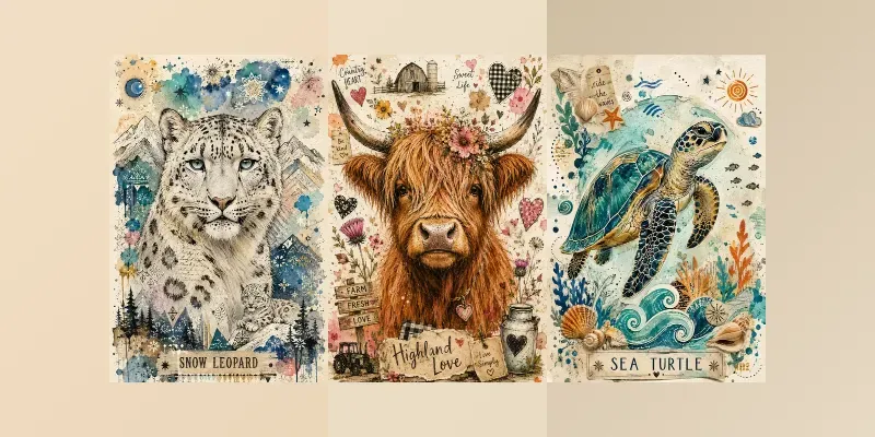 Whimsical Folk Art Portraits generated by undefined
