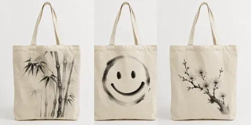 Ink Wash Canvas Tote Bag Print Designs generated by chatgpt-image