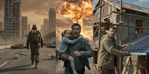 Nuclear War Survival Cinematics generated by veo