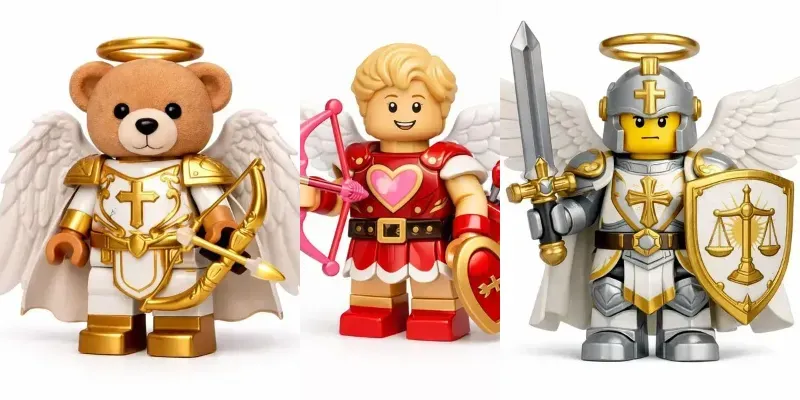 Hyperrealistic Angelic Toy Figures generated by undefined