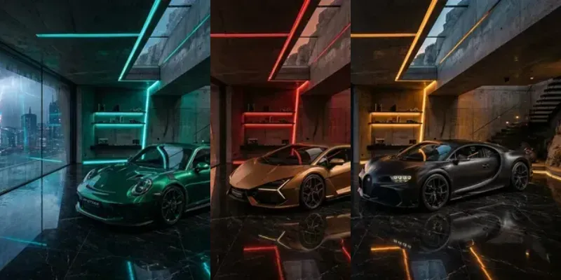 Billionaires Cliffside Secret Garages generated by undefined