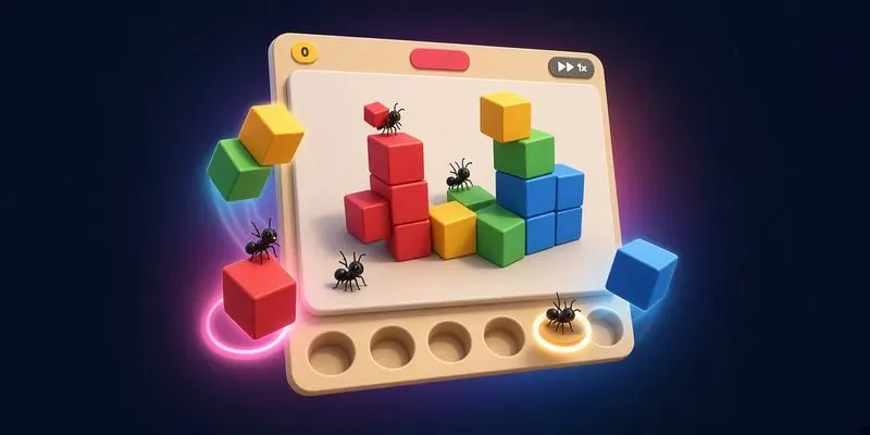 Pixel Puzzle Ant Game