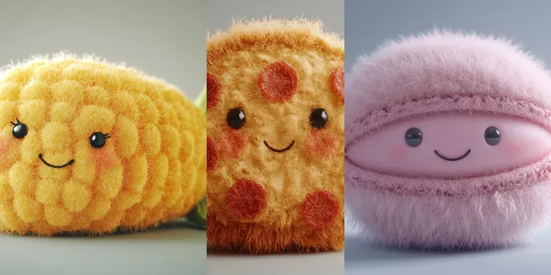 Fluffy 3D Plush Toys Cute Food Series generated by undefined
