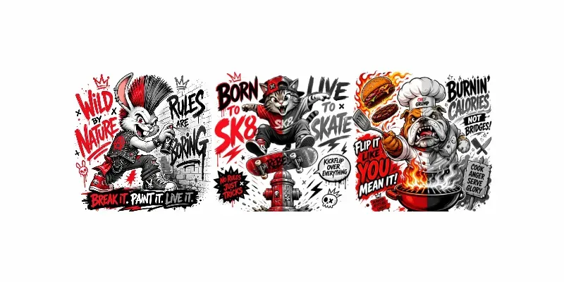 Split Color Cartoon Art generated by undefined