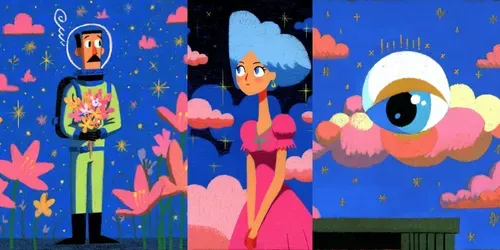 Dreamcore Cartoon Sky Art generated by midjourney