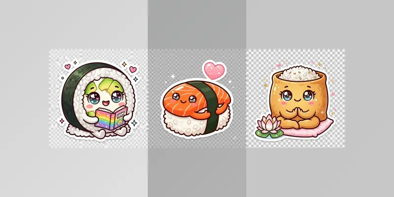Kawaii Sushi Reward Planner Stickers generated by undefined