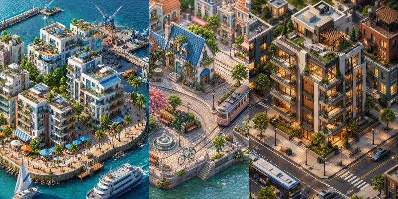 Isometric City Illustration Packs generated by undefined