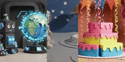 3D Stopmotion Papercraft Animations generated by veo