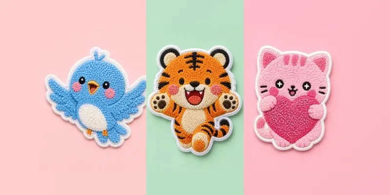 Vibrant Tufted Chibi Patch Collections generated by undefined