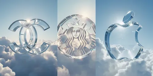 Premium Glass Logos In The Sky generated by leonardo