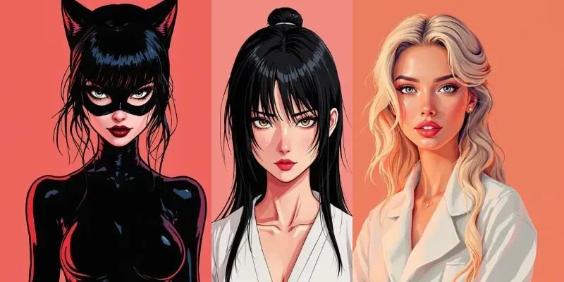 In Semireal Cartoon Style Beautiful Girls generated by undefined