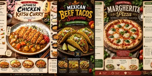 Culinary Recipe Infographic Kits generated by chatgpt-image