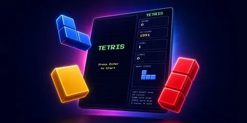 Retro Arcade 2d Tetris Game generated by claude-agent