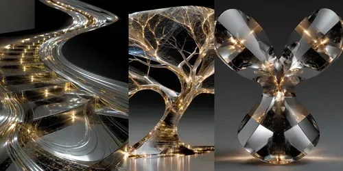 Liquid Chrome Surreal Scenes generated by midjourney