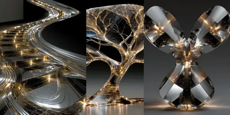 Liquid Chrome Surreal Scenes generated by undefined