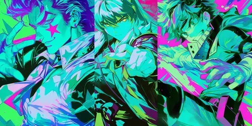 Vivid Anime Heroic Artworks generated by midjourney