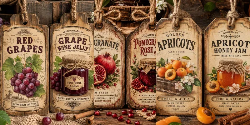 Rustic Pantry Labels Kits generated by undefined