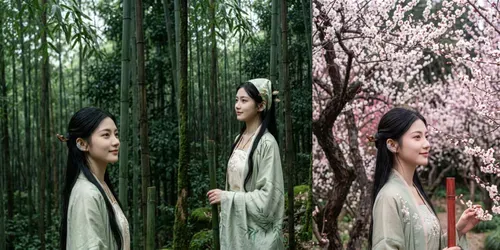 Song Dynasty Hanfu Girls generated by gemini-image