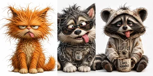 Goofy Animal 3D Prints generated by chatgpt-image