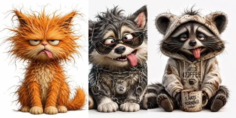 Goofy Animal 3d Print Prompts generated by undefined