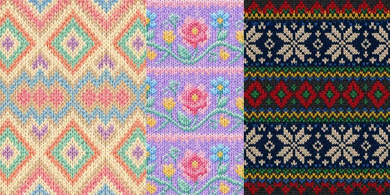 Modern Nordic Wave Knit Textile Designs generated by undefined