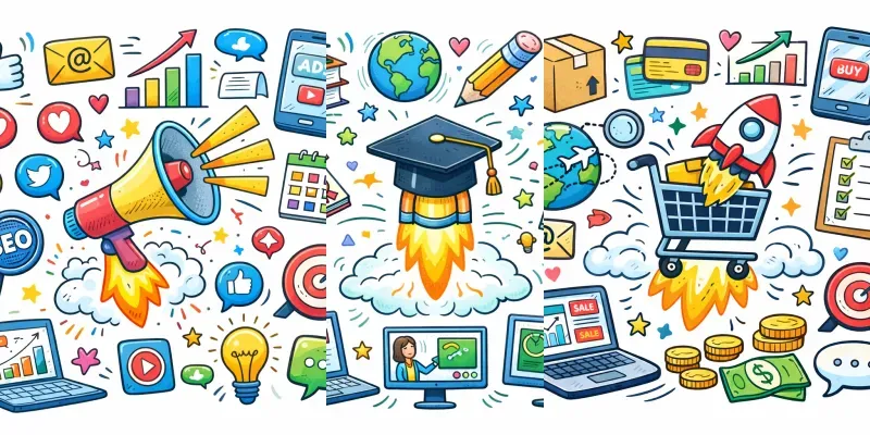 Startup Business Doodle Illustrations generated by undefined