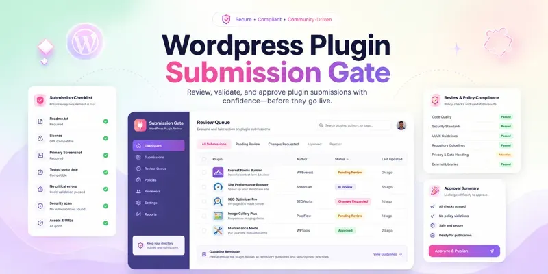 Wordpress Plugin Submission Gate generated by undefined