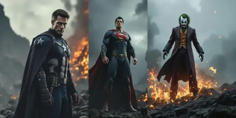 Superheroes In Fire Character Designs generated by undefined