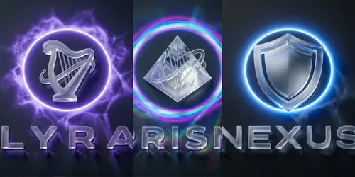 3D Neon Halo Glass Logo Architects generated by gemini-image