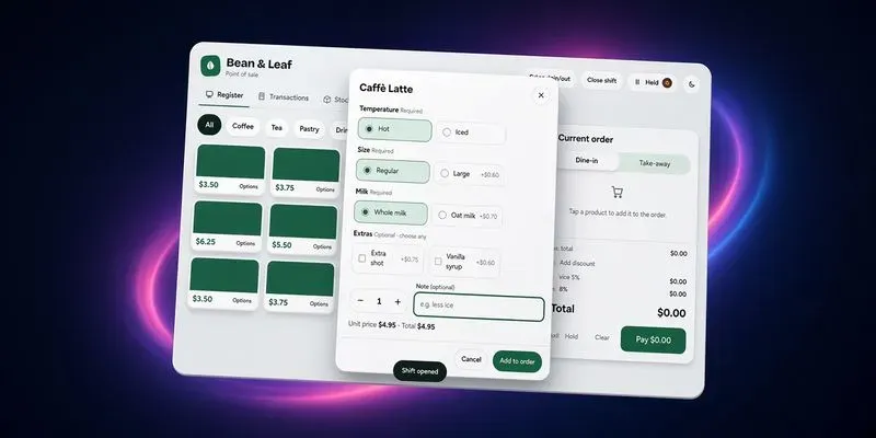 Cafe Pos Recipe Inventory App
