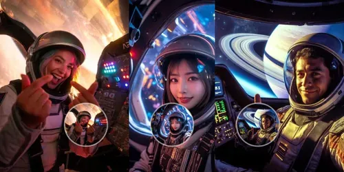 Artemis Ii Selfie Motions generated by grok-video