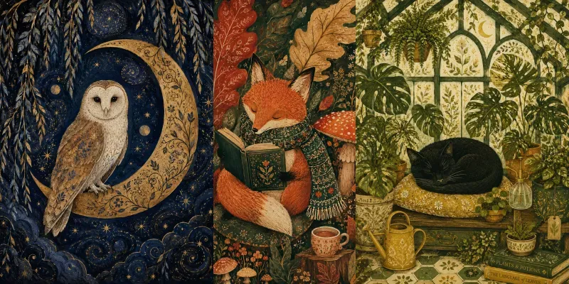 Whimsical Handdrawn Folk Art generated by undefined