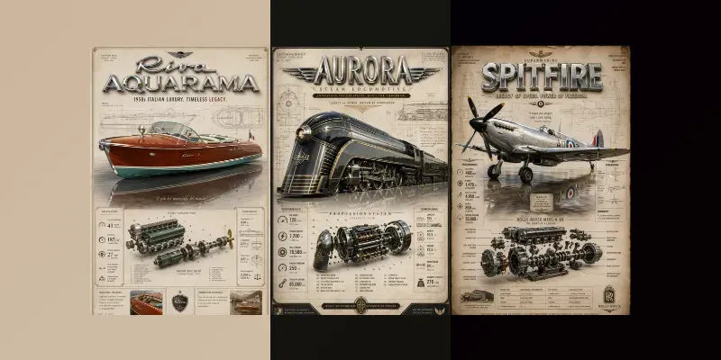Vintage Automotive Infographic Creators generated by undefined