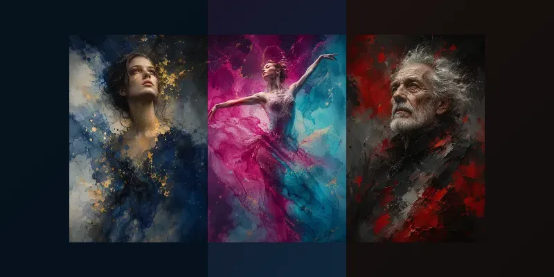 Vanishing Painted Portraits generated by undefined