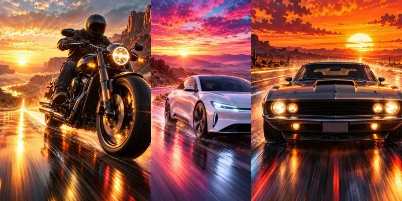 Cinematic Speed Vehicle Light Trail Shots