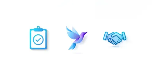 Vibrant Minimal Fintech Icons generated by midjourney