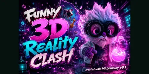 Funny 3d Reality Clashes generated by midjourney
