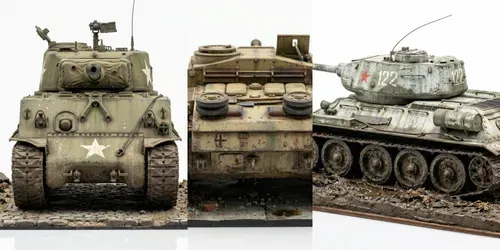 135 Military Tank Models generated by gemini-image