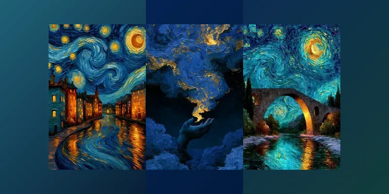 Van Gogh Impasto Oil Art generated by undefined