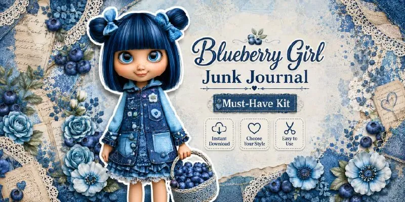 Blueberry Girl Junk Journals generated by undefined
