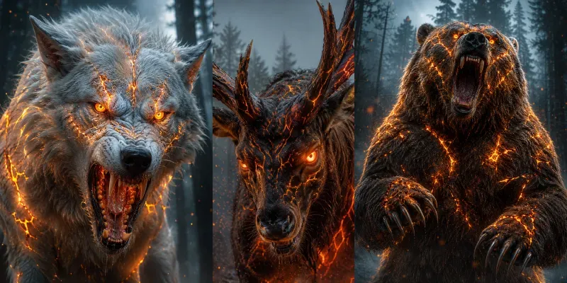 Molten Vein Beast Portraits generated by undefined