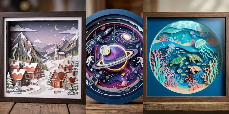Cinematic Paper Craft Diorama Worlds generated by undefined