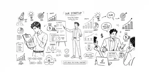 Business Doodles generated by chatgpt-image