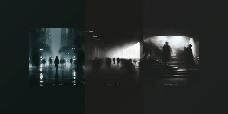 Ghostly Monochrome Photo Covers generated by undefined