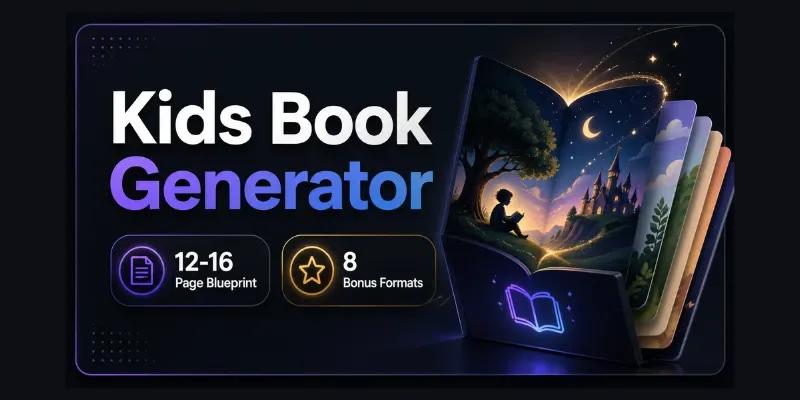 Kids Book Generator generated by undefined