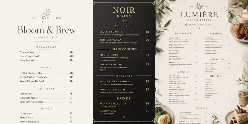 Restaurant Menu Designer Pros generated by undefined