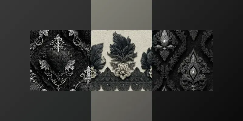 Seamless Vintage Gothic Lace Designs generated by undefined