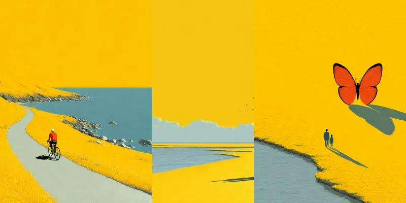 Minimalist Flat Retro Posters Calm generated by undefined
